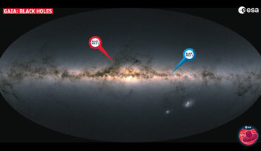 The location of Gaia BH2 and Gaia BH1 in the Milky Way. This map of our Galaxy was also made by the Gaia mission. Image credit: ESA / Gaia / DPAC / CC BY-SA 3.0 IGO.