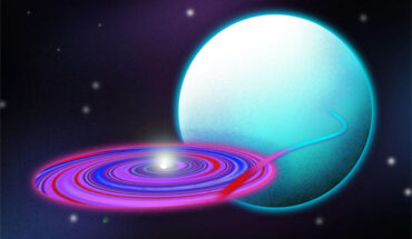 Kosec et al. mapped the winds associated with the accretion disk around Hercules X-1, a binary system located 6,600 parsecs (21,526 light-years) away in the constellation of Hercules. Image credit: Jose-Luis Olivares, MIT / D. Klochkov, ESA.