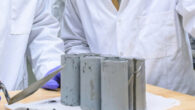 The carbon-negative, environmentally friendly concrete that is nearly as strong as regular concrete. Image credit: Washington State University.