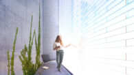 Visualization of the glazed wall made with translucent aerogel bricks. Image credit: Ganobjak et al., doi: 10.1016/j.jobe.2022.105600.