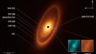 This image, taken with Webb’s Mid-Infrared Instrument (MIRI), shows the dusty debris disk surrounding Fomalhaut A. Image credit: NASA / ESA / CSA / A. Gáspár, University of Arizona / A. Pagan, STScI.
