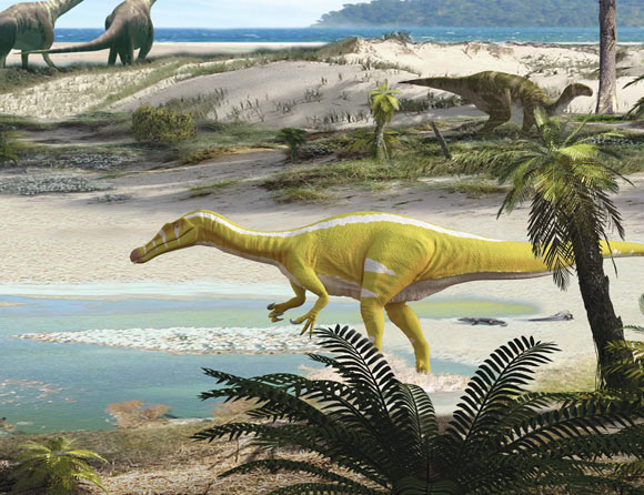 Life reconstruction of Protathlitis cinctorrensis. Image credit: Oscar Sanisidro / Grup Guix.