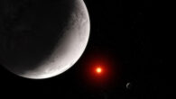 With a dayside temperature of roughly 380 K (107 degrees Celsius, 225 degrees Fahrenheit), TRAPPIST-1c is now the coolest rocky exoplanet ever characterized based on thermal emission. Image credit: NASA / ESA / CSA / Joseph Olmsted, STScI.