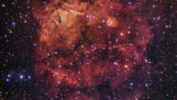 This image from ESO’s VLT Survey Telescope shows Sh2-284, a nebula some 15,000 light-years away in the constellation of Monoceros. Image credit: ESO / VPHAS+ Team / CASU.