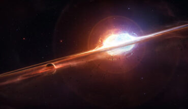 The hot Jupiter exoplanet Halla could once have orbited two stars that interacted via mass transfer. Image credit: Tobias Roetsch / gtgraphics.de.