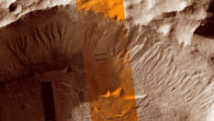 This image from the High Resolution Imaging Science Experiment (HiRISE) camera on NASA’s Mars Reconnaissance Orbiter shows the Terra Sirenum region on Mars and its gullies. Image credit: NASA / JPL / University of Arizona.