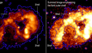 Composite images of Eta Carinae. Image credit: NASA / SAO / GSFC / Corcoran et al.