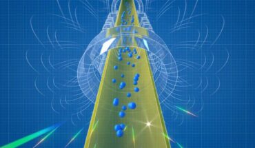 Anderson et al. show that antihydrogen atoms, released from magnetic confinement in the ALPHA-g apparatus, behave in a way consistent with gravitational attraction to the Earth. Image credit: Keyi ‘Onyx’ Li / U.S. National Science Foundation.