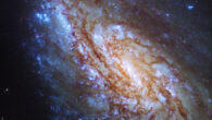 This Hubble image shows NGC 4654, a intermediate spiral galaxy some 55 million light-years away in the constellation of Virgo. Image credit: NASA / ESA / Hubble / J. Lee, Space Telescope Science Institute / Gladys Kober, NASA & Catholic University of America.