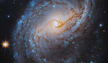 This Hubble image shows NGC 6951, a barred spiral galaxy some 78 million light-years away in the constellation of Cepheus. The color image includes both optical and infrared observations from both Hubble’s Advanced Camera for Surveys (ACS) and Wide Field Camera 3 (WFC3). Image credit: NASA / ESA / Hubble / A. Filippenko, University of California, Berkeley / R. Foley (University of California, Santa Cruz / C. Kilpatrick, Northwestern University / D. Sand, University of Arizona / Gladys Kober, NASA & Catholic University of America.