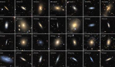 Optical mosaics of 42 galaxies from the SGA-2020 sorted by increasing angular diameter from the top-left to the bottom-right. Galaxies are chosen randomly from a uniform (flat) probability distribution in angular diameter. The horizontal white bar in the lower-left corner of each panel represents 1 arcminute and the mosaic cutouts range from 3.2 to 13.4 arcminutes. This figure illustrates the tremendous range of types, sizes, colors and surface brightness profiles, internal structure, and environments of the galaxies in the SGA. Image credit: CTIO / NOIRLab / DOE / NSF / AURA / J. Moustakas.