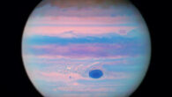 This Hubble image shows Jupiter in ultraviolet light. Image credit: NASA / ESA / Hubble / M. Wong, University of California, Berkeley / Gladys Kober, NASA & Catholic University of America.