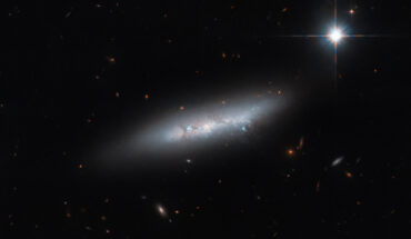 This Hubble image shows NGC 2814, an irregular galaxy some 85 million light-years away in the constellation of Ursa Major. Image credit: NASA / ESA / Hubble / C. Kilpatrick.