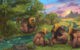 An artist’s impression of a group of Gigantopithecus blacki within a forest in southern China. Image credit: Garcia / Joannes-Boyau, Southern Cross University.