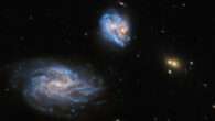 This Hubble image shows Arp 300, a pair of interacting galaxies some 185 million light-years away in the constellation of Ursa Major. Image credit: NASA / ESA / J. Dalcanton, University of Washington / R. Windhorst, Arizona State University / Gladys Kober, NASA & Catholic University of America.
