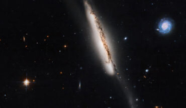 This Hubble image shows Arp 295a, a member of the galaxy group Arp 295. Image credit: NASA / ESA / J. Dalcanton, University of Washington / R. Windhorst, Arizona State University / Gladys Kober, NASA & Catholic University of America.