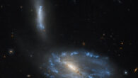 This Hubble image shows the NGC 5410-LEDA 49896 galaxy pair. Image credit: NASA / ESA / D. Bowen, Princeton University / Gladys Kober, NASA & Catholic University of America.