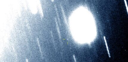 The discovery image of the Uranian moon S/2023 U1 using the Magellan telescope on November 4, 2023. Image credit: Scott Sheppard.