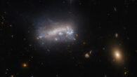 This Hubble image shows LEDA 42160, a dwarf galaxy located 53.5 million light-years away in the constellation of Virgo. Image credit: NASA / ESA / Hubble / M. Sun.