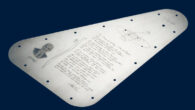 This side of a commemorative plate mounted on NASA’s Europa Clipper spacecraft features U.S. Poet Laureate Ada Limón’s handwritten In Praise of Mystery: A Poem for Europa. Image credit: NASA / JPL-Caltech.