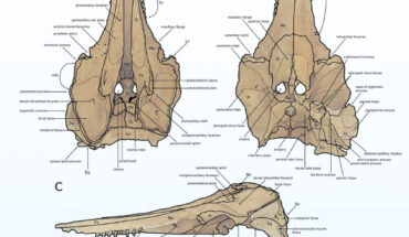 The skull of Aureia rerehua; note the splay of the teeth and facial topography. Image credit: Meekin et al., doi: 10.1080/03036758.2024.2314505.