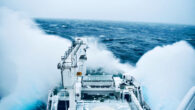 Toffoli et al. report direct observations of surface waves from a stereo camera system along with concurrent measurements of wind speed during an expedition across the Southern Ocean in the austral winter aboard the South African icebreaker S.A. Agulhas II. Image credit: Alessandro Toffoli.