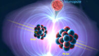 Monopole pair production via the Schwinger mechanism. Image credit: MoEDAL Collaboration / CERN.