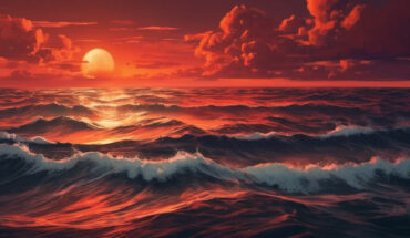 Rendering of the likely view on a Hycean world. Image credit: Shang-Min Tsai / UCR.