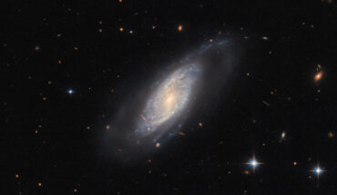 This Hubble image shows UGC 9684, a spiral galaxy located 240 million light-years away in the constellation of Boötes. Image credit: NASA / ESA / Hubble / C. Kilpatrick.