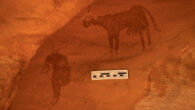 Painted rock art at a site around Gebel Nahoganet in the Sudanese Eastern Desert. Image credit: Cooper et al., doi: 10.1177/03075133231211.