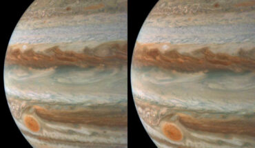 These views of Jupiter, captured by Juno during its 59th close flyby of the giant planet on March 7, 2024, provide a good look at Jupiter’s colorful belts and swirling storms, including the Great Red Spot. Image credit: NASA / JPL-Caltech / SwRI / MSSS / Gerald Eichstädt.
