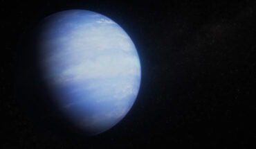 This artist’s concept shows what the exoplanet WASP-107b could look like based on recent data gathered by the NASA/ESA/CSA James Webb Space Telescope along with previous observations from the NASA/ESA Hubble Space Telescope and other observatories. Image credit: NASA / ESA / CSA / Ralf Crawford, STScI.