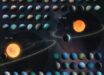 An artist’s conception of 126 planets in the new TESS-Keck Survey catalog is based on data including planet radius, mass, density, and temperature; question marks represent planets requiring more data for full characterization. Image credit: W.M. Keck Observatory / Adam Makarenko.
