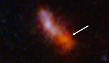 This infrared image from Webb’s NIRCam shows the record-breaking galaxy JADES-GS-z14-0. Image credit: NASA / ESA / CSA / STScI / B. Robertson, UC Santa Cruz / B. Johnson, CfA / S. Tacchella, Cambridge / P. Cargile, CfA.