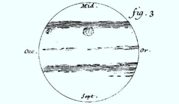 Drawing of the Permanent Spot by G.D. Cassini, January 19, 1672. Image credit: Sánchez-Lavega et al., doi: 10.1029/2024GL108993.