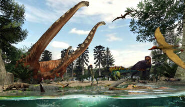 Paleoenvironmental reconstruction of the Late Jurassic Phu Kradung Formation of northeastern Thailand. Image credit: Chatcharin Somboon.