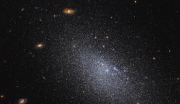 This Hubble image shows UGC 4879, an irregular dwarf galaxy some 3.6 million light-years away in the constellation of Ursa Major. Image credit: NASA / ESA / Hubble / K. Chiboucas, NOIRLab & Gemini North / M. Monelli, Instituto de Astrofisica de Canarias / Gladys Kober, NASA & Catholic University of America.