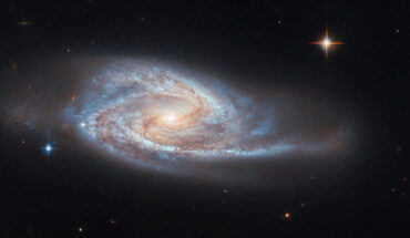 This Hubble image shows UGC 3478, a spiral galaxy located 128 million light-years away in the constellation of Camelopardalis. Image credit: NASA / ESA / Hubble / M. Koss / A. Barth.
