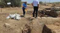 The remains of the 1,400-year-old Byzantine church at Khirbet Tinshemet, Israel. Image credit: Clara Amit, Israel Antiquities Authority.