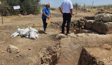 The remains of the 1,400-year-old Byzantine church at Khirbet Tinshemet, Israel. Image credit: Clara Amit, Israel Antiquities Authority.