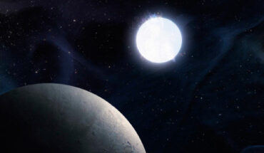 An artist’s impression of an Earth-like planet in an orbit around a white dwarf. Image credit: Adam Makarenko.