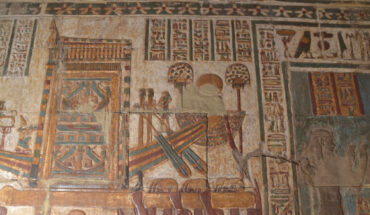 The holy barque with the shrine of Khnoum, the main deity of Esna, carried by several priests. Image credit: Ahmed Amin / Ministry of Tourism and Antiquities.