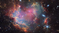 This image of NGC 602 includes data from Webb’s NIRCam (Near-InfraRed Camera) and MIRI (Mid-InfraRed Instrument) instruments. Image credit: NASA / ESA / CSA / Webb / P. Zeidler / E. Sabbi / A. Nota / M. Zamani, ESA & Webb.