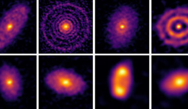 These ALMA images show rich disk structures around stars in Sigma Orionis. Image credit: ALMA / ESO / JAO / NAOJ / NRAO / Huang et al.