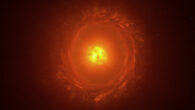 An artist’s reconstruction of the red supergiant WOH G64. Image credit: ESO / L. Calçada.