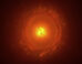 An artist’s reconstruction of the red supergiant WOH G64. Image credit: ESO / L. Calçada.