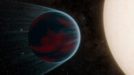 An artist’s concept of the ultrahot-Neptune exoplanet TOI-3261b. Image credit: NASA / JPL-Caltech / K. Miller, Caltech & IPAC.