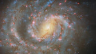 This Hubble image shows NGC 1637, an intermediate spiral galaxy located some 38 million light-years away in the constellation of Eridanus. Image credit: NASA / ESA / Hubble / D. Thilker.