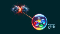 Illustration of the production of antihyperhelium-4 in lead-lead collisions. Image credit: J. Ditzel with AI-assistance.