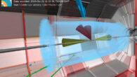 Event display of a candidate event for Higgs boson pair production. Image credit: CERN.